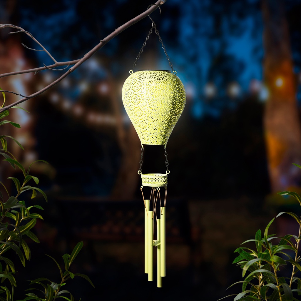 Solar Hängelampe mit Windspiel