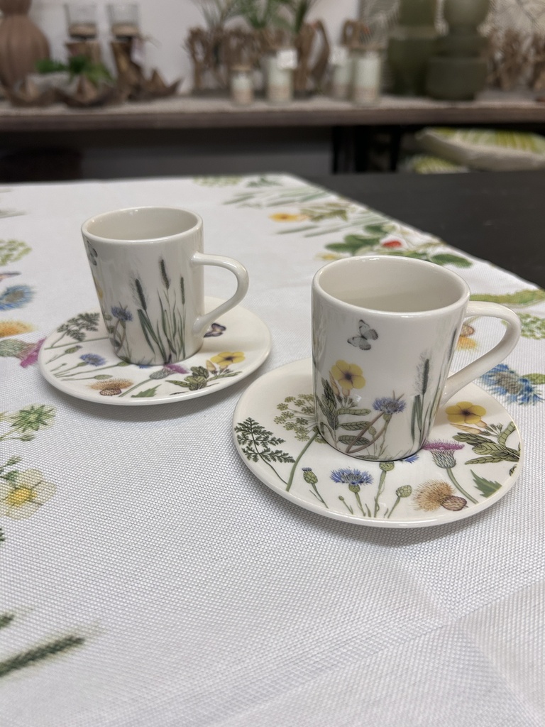 Espresso-Set, "Wild Flowers"