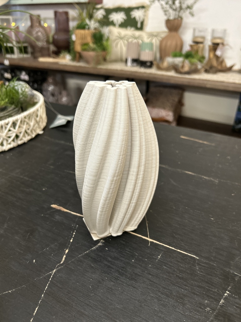 Knospenvase Keramik weiß