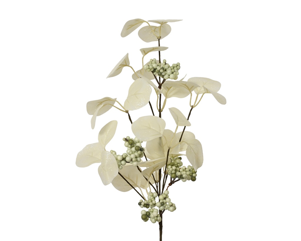 Dekozweig Eukalyptus Wollweiß