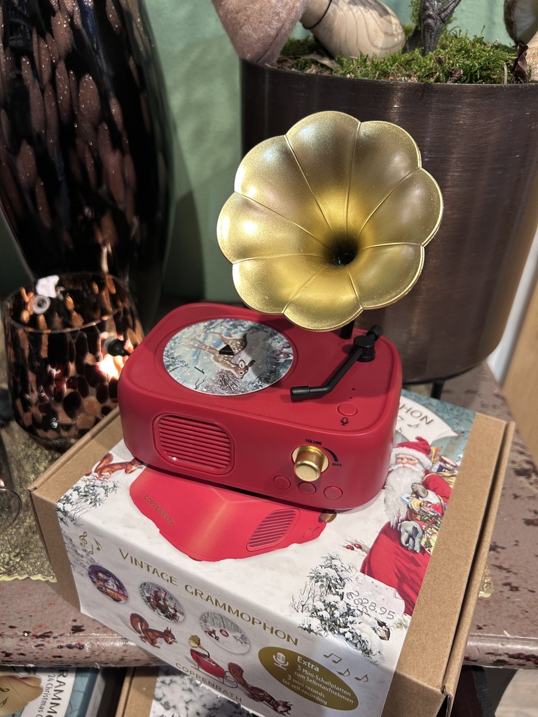 Grammophon Vintage mit 24 Weihnachtsliedern