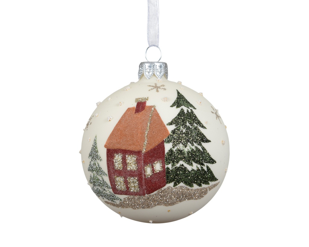 Weihnachtskugel Winterlandschaft