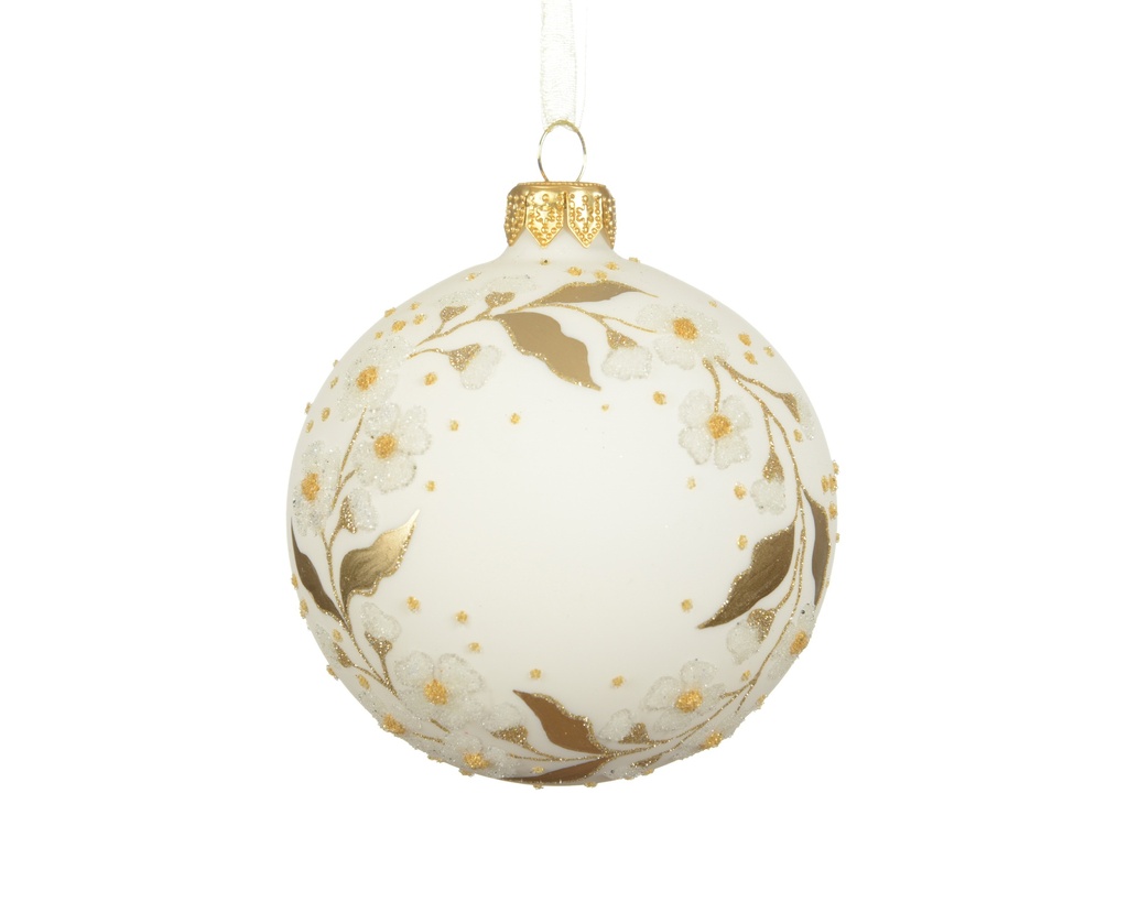 Weihnachtskugel Creme