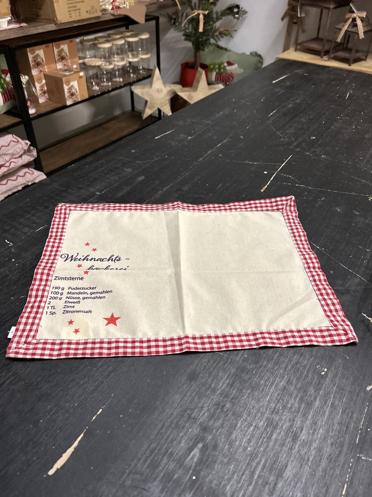 Platzset Weihnachtsbäckerei "Zimtsterne"