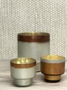 Windlicht Metall Goldoptik 8cm