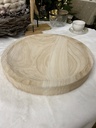 Holztablett rund natur