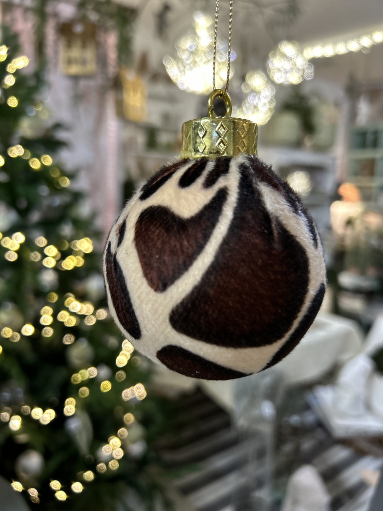 Weihnachtskugel Leo-Muster