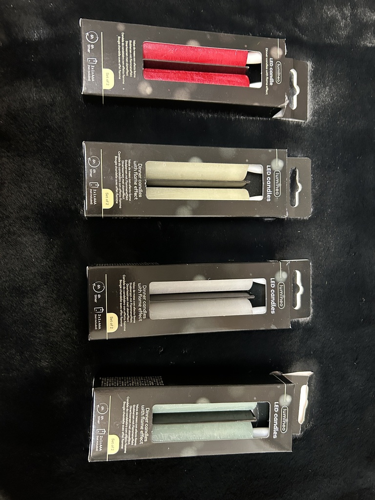 LED Stabkerze 2er Set (kurz)