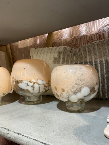 [P0000105] Windlicht/Vase zartes rosa 17cm