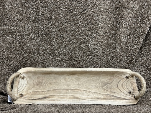 [P0001968] Holzschale länglich mit Henkeln