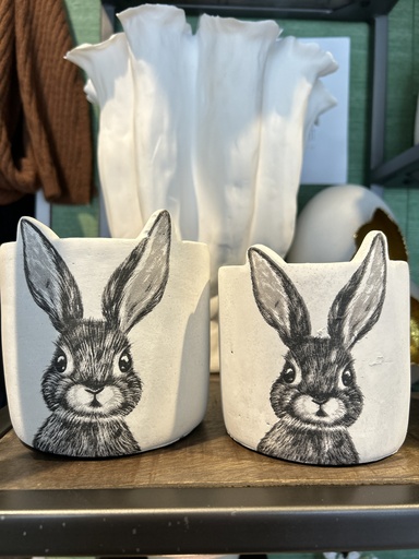 Hasentopf "DUR" weiß