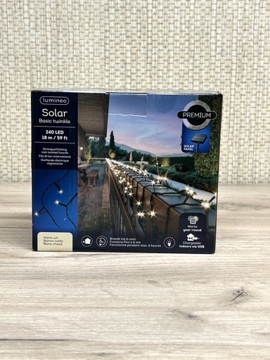 [P0000132] Solar Lichterkette 240 LED warmweiß