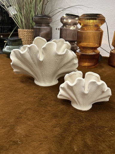 Vase Muschelform Porzellan