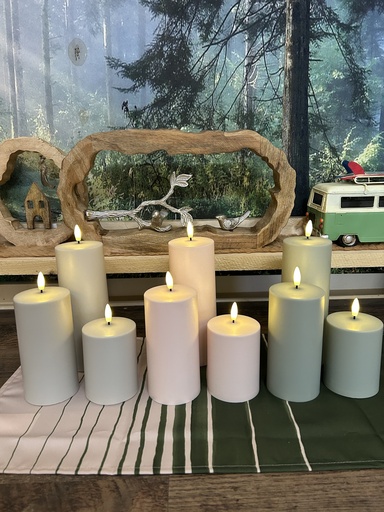 Solar Stumpenkerze Outdoor