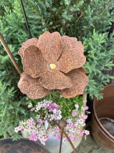 [P0002401] Gartenstecker Mohn mit Goldmitte