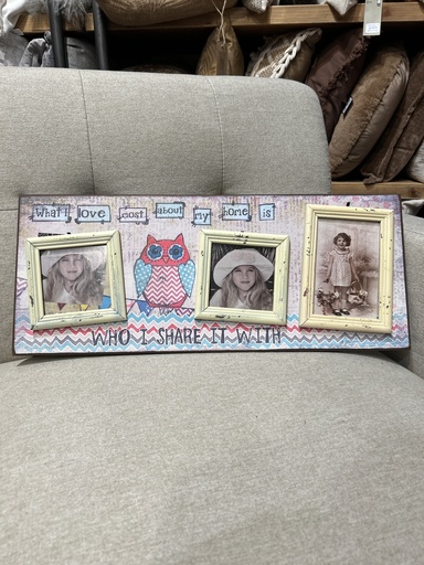 [P0002411] Bilderrahmen Shabby Look Eule (klein)