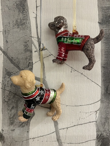 Weihnachtsanhänger Pudel