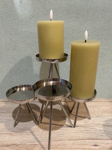 Teelichthalter Edelstahl 4er