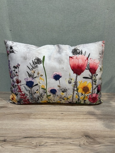 [P0002801] Kissen Blumenwiese mit Füllung, 55 x 40 cm