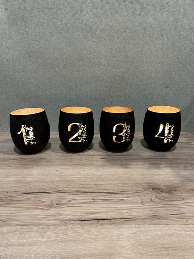 [P0002845] Windlicht Advent schwarz-gold Set