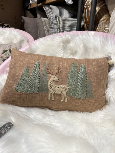 [P0002909] Kissenbezug Waldmotiv braun