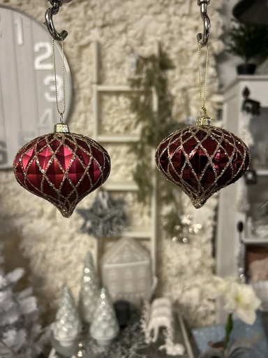 Weihnachtskugel Tropfen klassisch klein