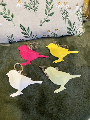 Metallvögel zum Hängen "groß"