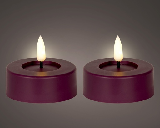 [P0003386] LED Außenkerze mit Flammeneffekt 2er Set