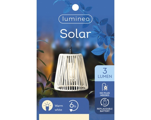 Solar Hängelampe 3 Lumen H 58cm