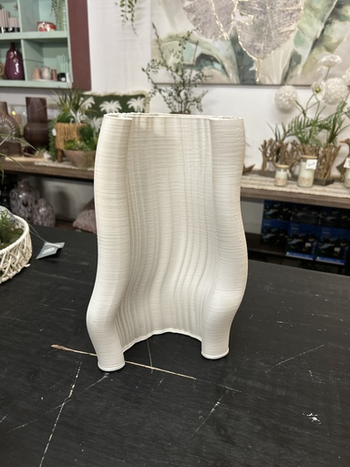 [P0003476] Keramikvase mit Wellenmuster