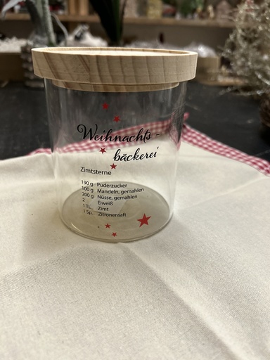 [P0003770] Vorratsdose Glas Weihnachtsbäckerei