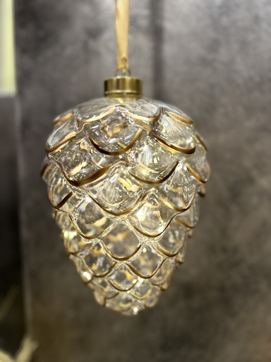 [P0000702] Zapfen LED weiß/gold